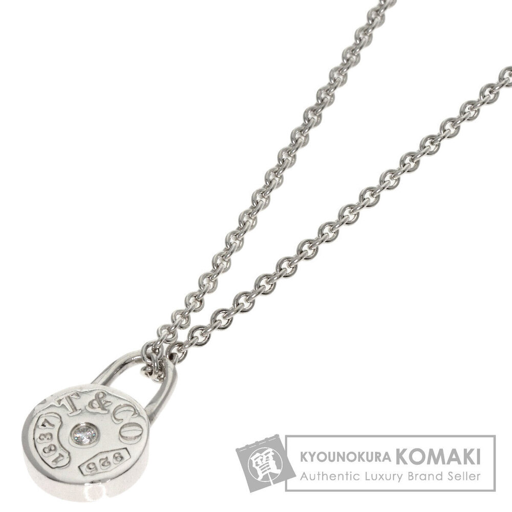 Tiffany Round Lock Diamond Necklace Silver